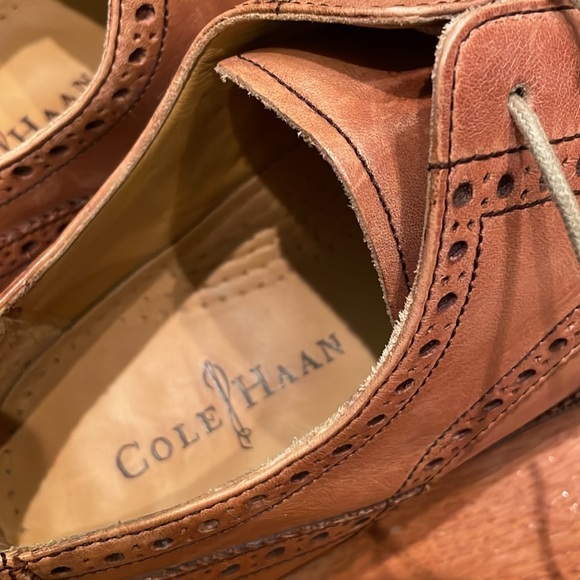 Cole Haan Brown, leather wingtip, Oxford, dress shoes, size 11 - Picture 2 of 7
